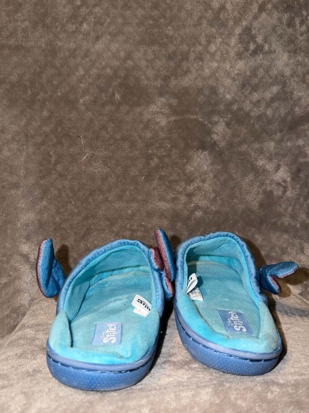 Disney Stitch Plush Slide Slippers with 3D Ears Blue - Picture 4 of 8